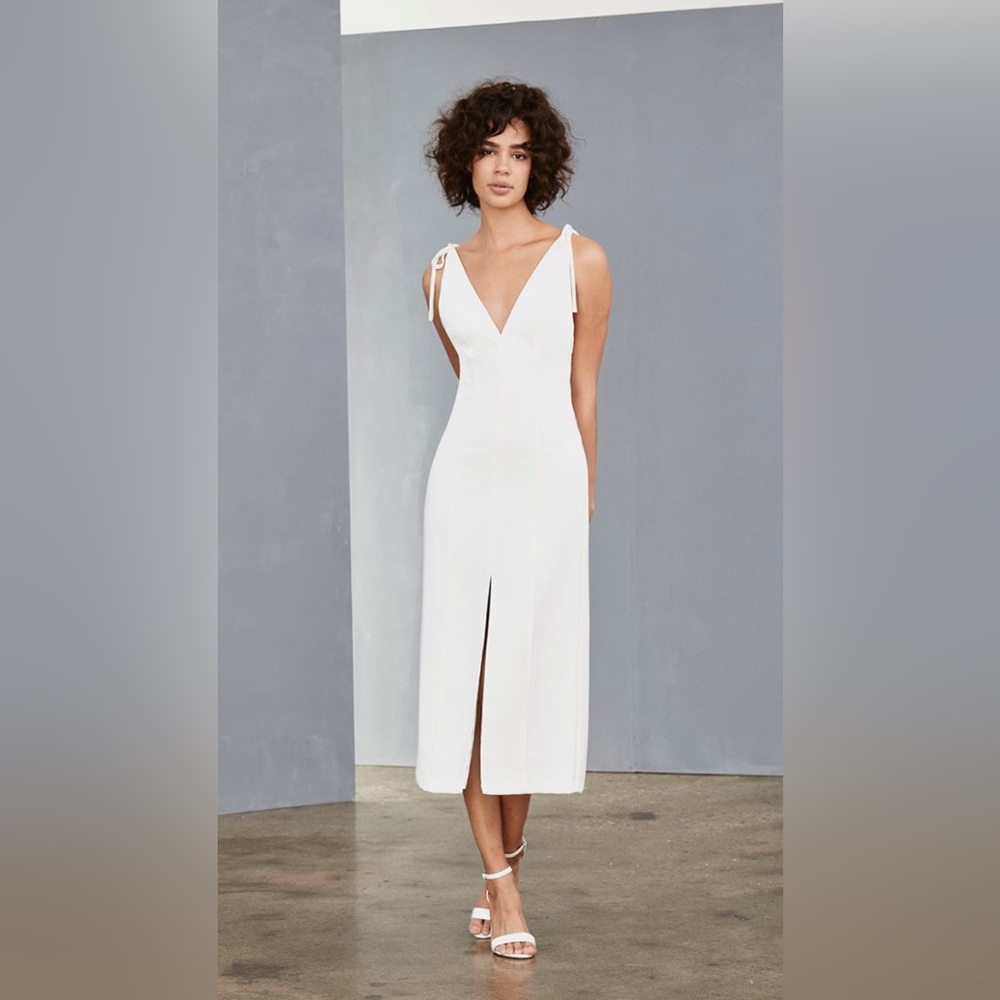 Amsale Crepe Slim Dress